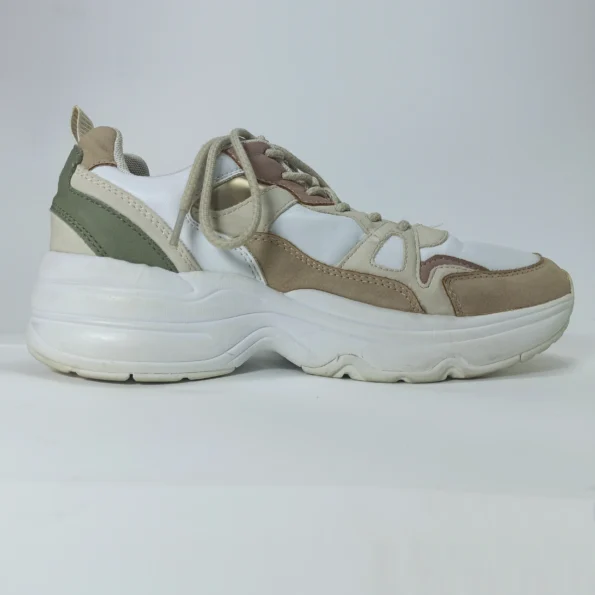 ZairZabar.pk GRACELAND BEIGE AND WHITE CHUNKY TRAINERS