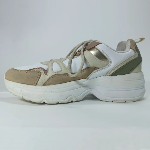 ZairZabar.pk GRACELAND BEIGE AND WHITE CHUNKY TRAINERS
