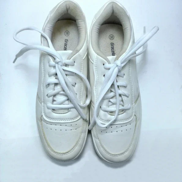 ZairZabar.pk GRACELAND WHITE LACE-UP TRAINERS